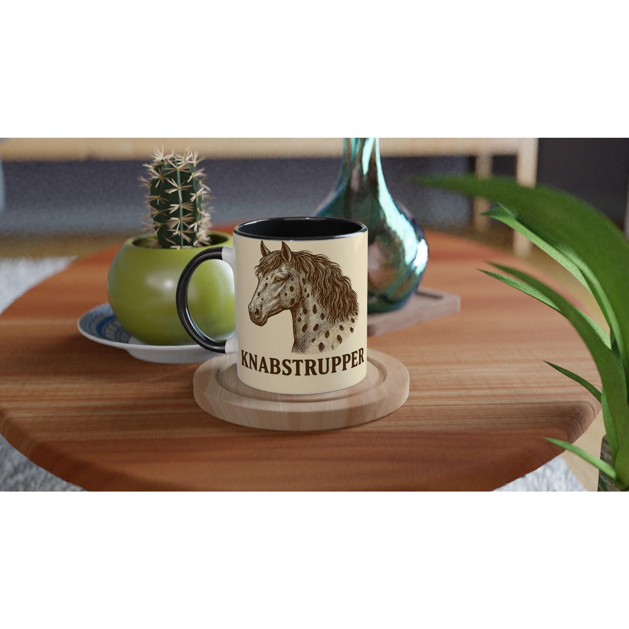 Knabstrupper Pferd Line Art – Gepunktetes Barockpferd Design für Pferdeliebhaber – Edle Warmblut Illustration