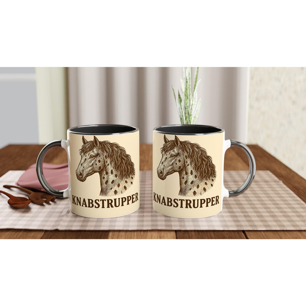 Knabstrupper Pferd Line Art – Gepunktetes Barockpferd Design für Pferdeliebhaber – Edle Warmblut Illustration