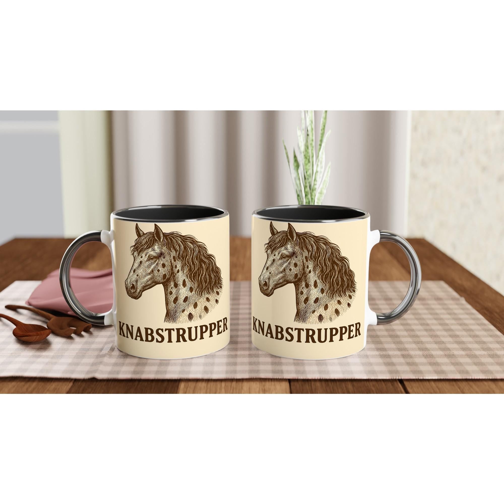 Knabstrupper Pferd Line Art – Gepunktetes Barockpferd Design für Pferdeliebhaber – Edle Warmblut Illustration