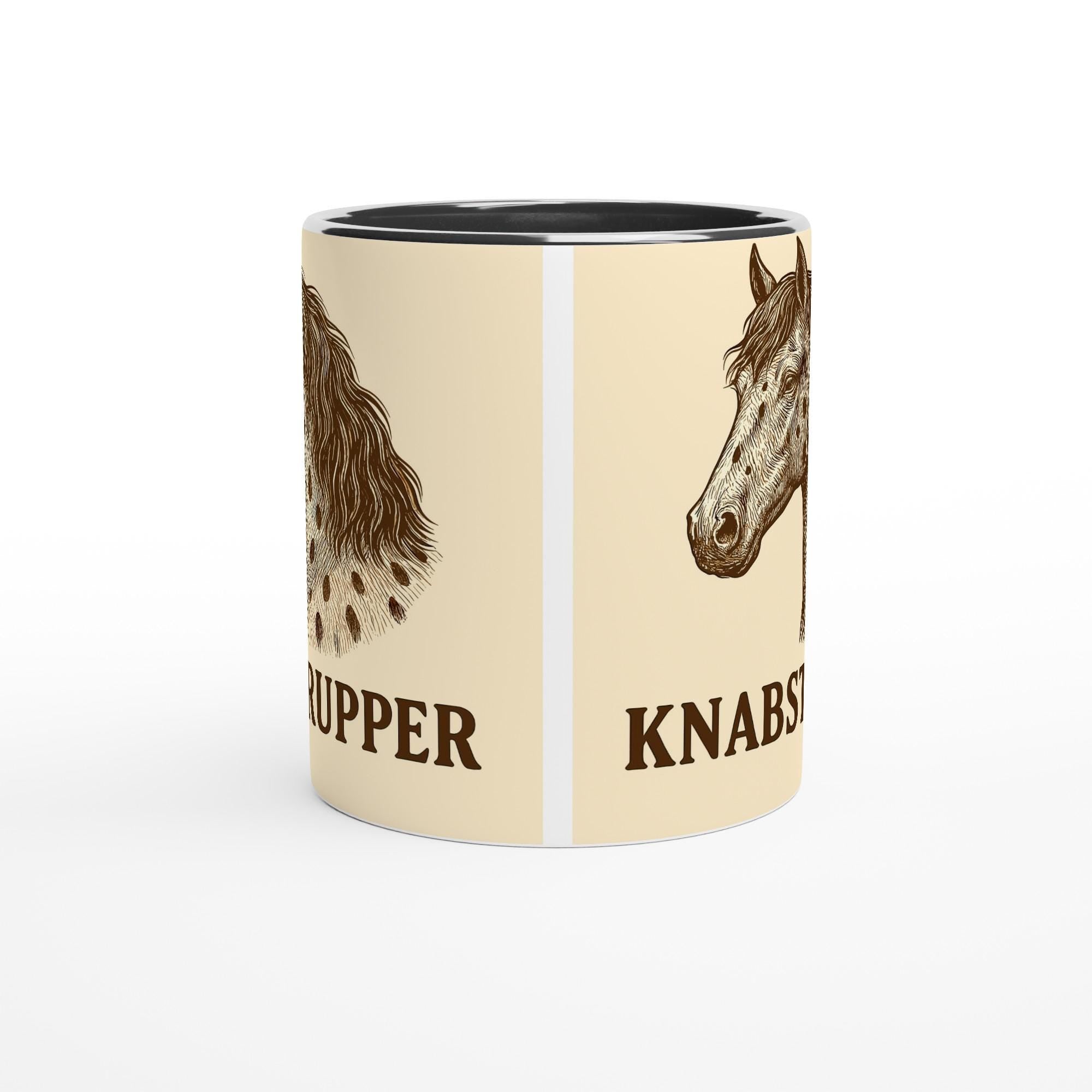 Knabstrupper Pferd Line Art – Gepunktetes Barockpferd Design für Pferdeliebhaber – Edle Warmblut Illustration
