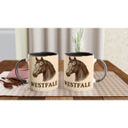 Westfale Pferd Line Art – Warmblut Illustration für Pferdeliebhaber – Edles Westfalen Reitsport Design