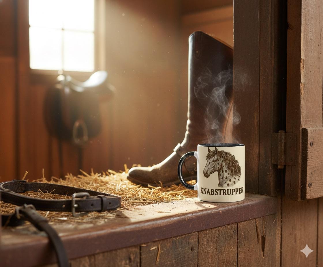 Deutsches Warmblut – Elegantes Sportpferd Motiv Warmblood Horse Artwork | Dressur & Springpferd Illustration | Geschenk für Pferdeliebhaber