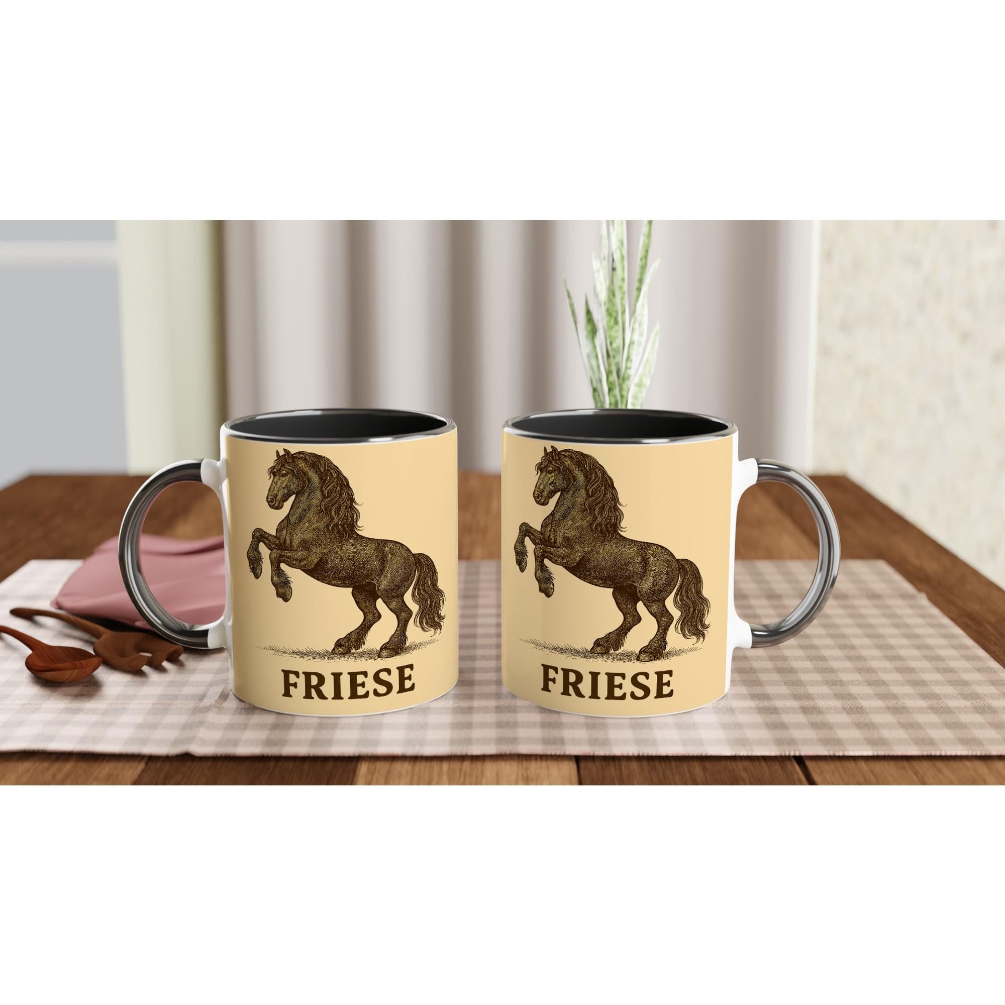 Friese – Majestätisches Friesian Horse Motiv | Barockpferd Artwork | Schwarze Pferde Illustration | Geschenk für Pferdeliebhaber