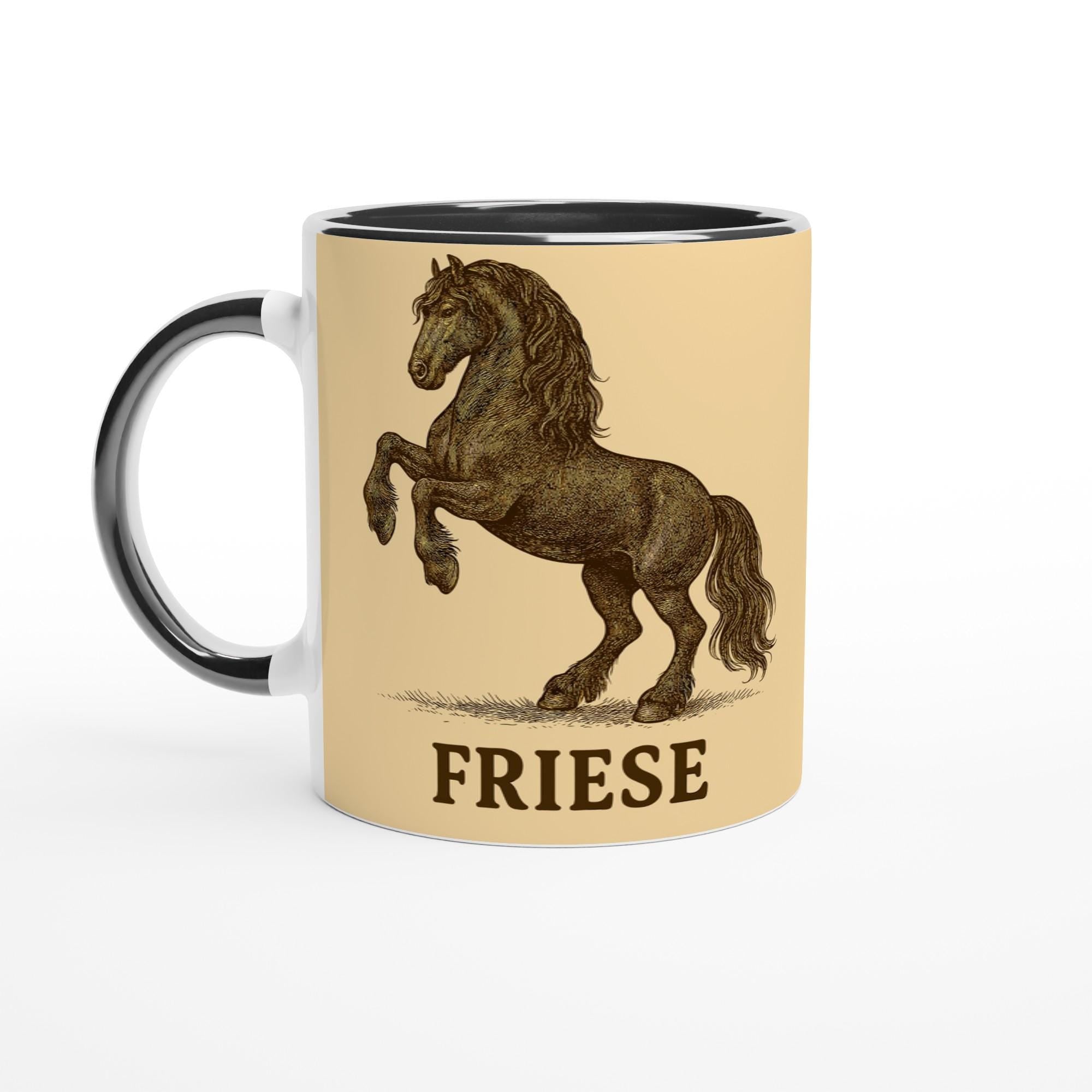 Friese – Majestätisches Friesian Horse Motiv | Barockpferd Artwork | Schwarze Pferde Illustration | Geschenk für Pferdeliebhaber