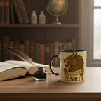 Fenrir – Mythologischer Nordischer Wolf | Norse Mythology Artwork | Fenriswolf Silhouette | Viking Fantasy Illustration