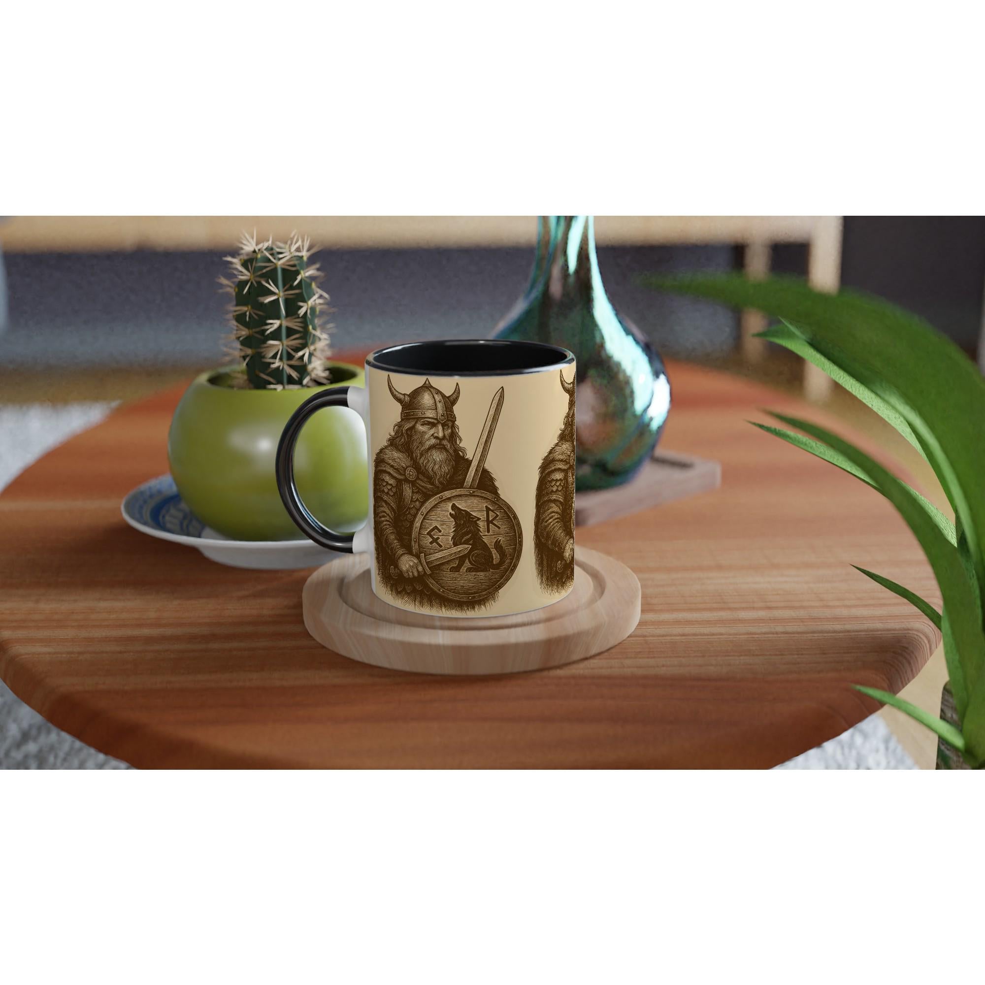 Krieger – Nordische Warrior Silhouette | Mythologische Kämpfer-Illustration | Minimalistisches Fantasy Artwork