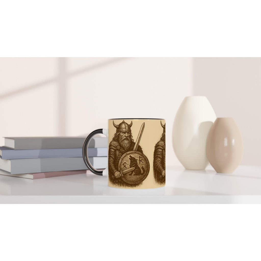 Krieger – Nordische Warrior Silhouette | Mythologische Kämpfer-Illustration | Minimalistisches Fantasy Artwork