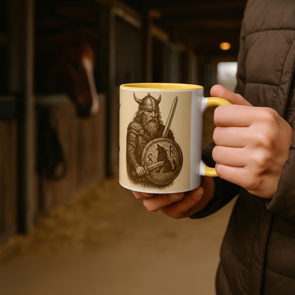 Krieger – Nordische Warrior Silhouette | Mythologische Kämpfer-Illustration | Minimalistisches Fantasy Artwork