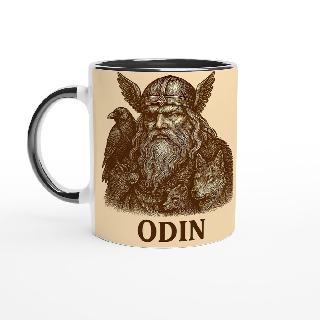 Odin mit wolf – Nordische Mythologie Illustration | Odin Artwork | Viking & Norse God Motiv | Mystisches Nordic Design