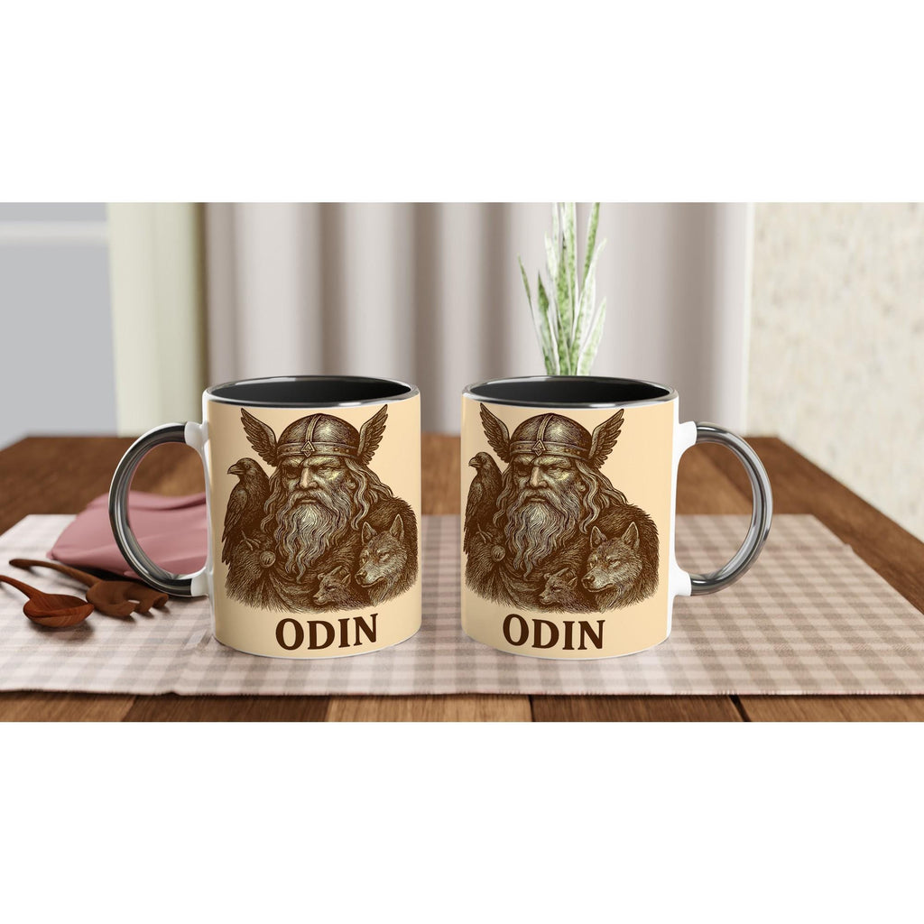 Odin mit wolf – Nordische Mythologie Illustration | Odin Artwork | Viking & Norse God Motiv | Mystisches Nordic Design