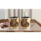 Odin mit wolf – Nordische Mythologie Illustration | Odin Artwork | Viking & Norse God Motiv | Mystisches Nordic Design