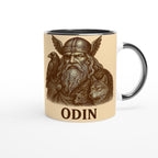 Odin mit wolf – Nordische Mythologie Illustration | Odin Artwork | Viking & Norse God Motiv | Mystisches Nordic Design