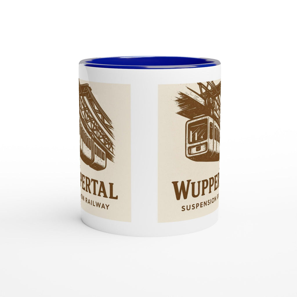 Wuppertal Schwebebahn Tasse – Vintage Retro Illustration – Suspension Railway – Nostalgie Geschenk – Wuppertal Souvenir – Retro Mug