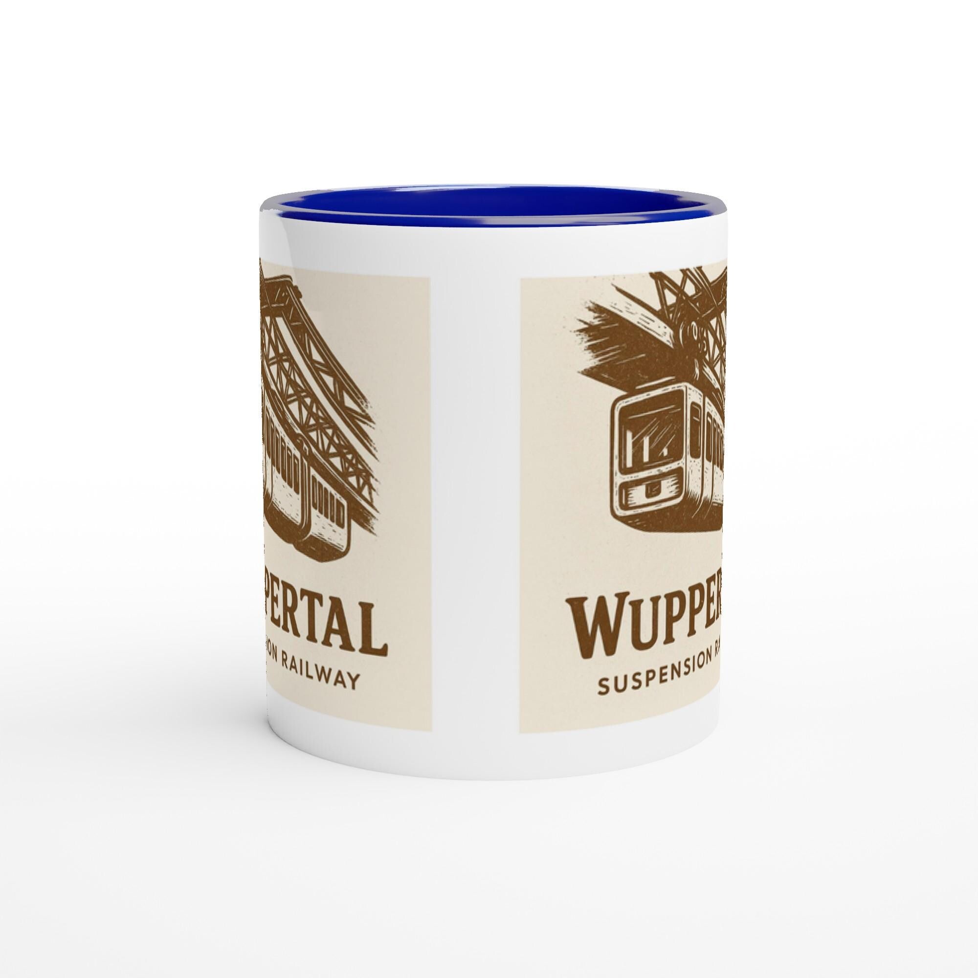 Wuppertal Schwebebahn Tasse – Vintage Retro Illustration – Suspension Railway – Nostalgie Geschenk – Wuppertal Souvenir – Retro Mug