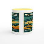 Wuppertal Skyline Tasse – Retro 70er Poster Style – Vintage City Mug – Wuppertal Geschenk – Architektur Tasse – Städte Souvenir