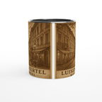 Luisenviertel Wuppertal Tasse – Sepia Vintage Illustration – Altstadt Motiv – Wuppertal Geschenk – Nostalgische Kaffee Tasse – City Mug