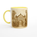 Zoo Wuppertal Tasse – Sepia Vintage Illustration – Eingangstor Kunstdruck – Wuppertal Geschenk – Tierpark Souvenir – Retro Design Mug