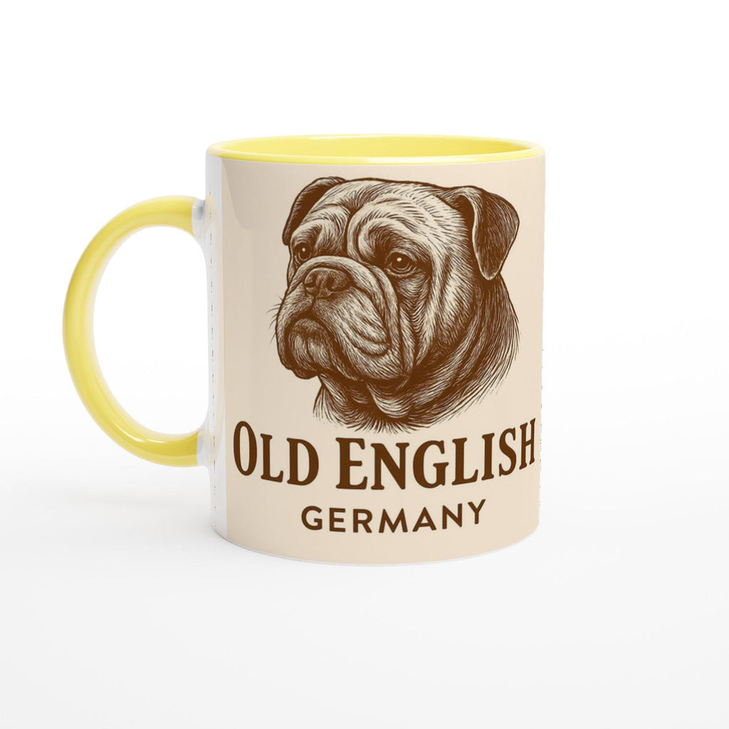 Old English Bulldog Tasse – Sepia Vintage Portrait – Old English Bulldogger Kunst – Deutschland Geschenk – Haustier Liebhaber Becher