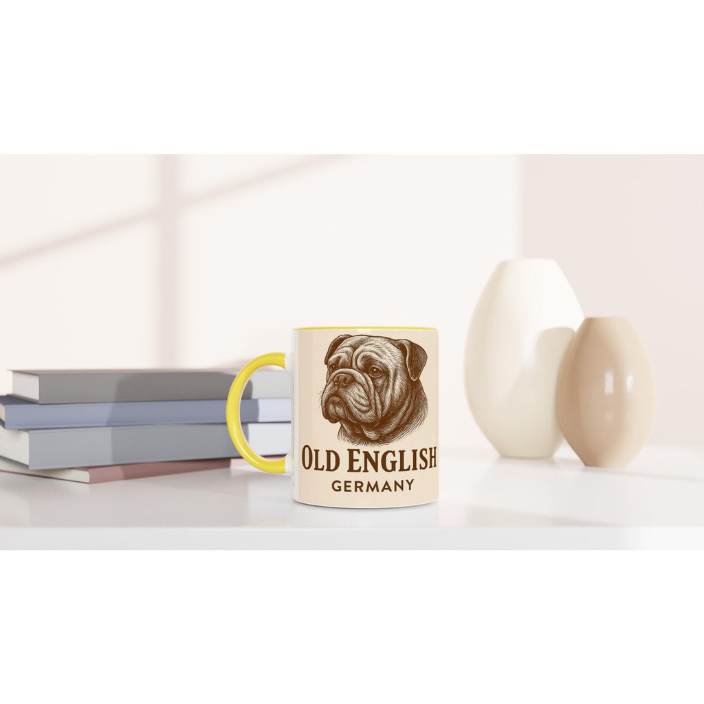 Old English Bulldog Tasse – Sepia Vintage Portrait – Old English Bulldogger Kunst – Deutschland Geschenk – Haustier Liebhaber Becher