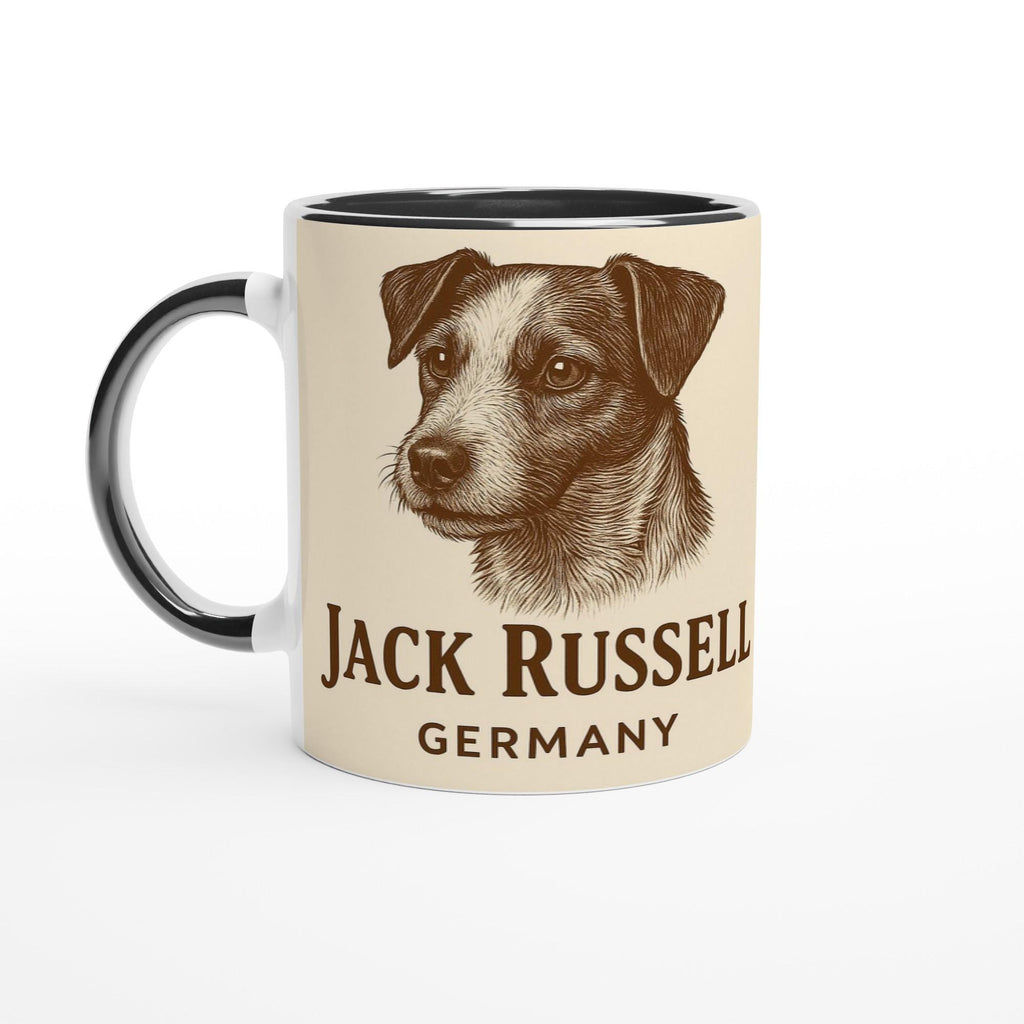 Jack Russell Terrier Tasse – Sepia Vintage Portrait Jack Russell Germany – Hundeliebhaber Geschenk – Terrier Becher – Haustier Illustration