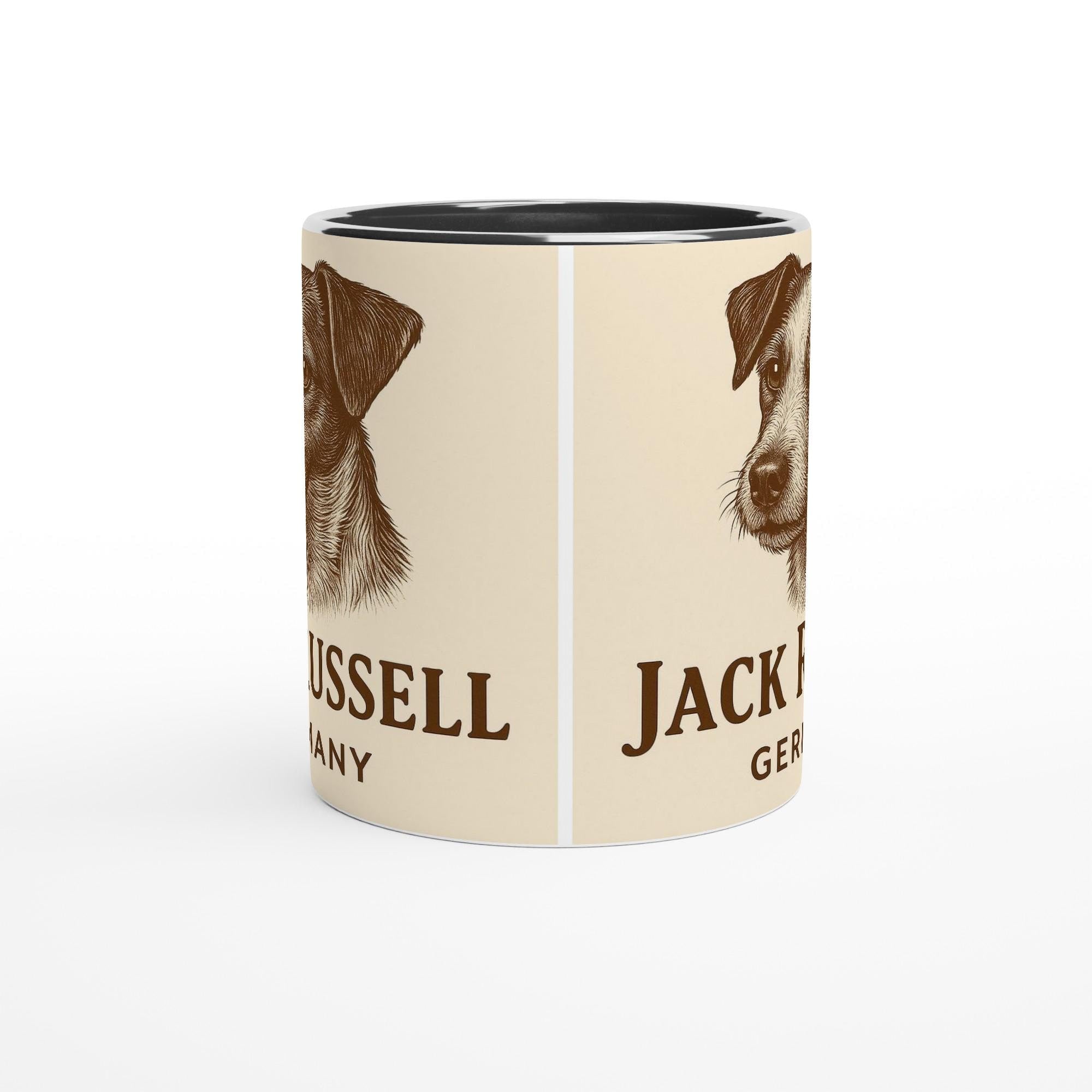 Jack Russell Terrier Tasse – Sepia Vintage Portrait Jack Russell Germany – Hundeliebhaber Geschenk – Terrier Becher – Haustier Illustration