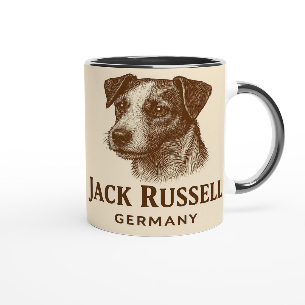 Jack Russell Terrier Tasse – Sepia Vintage Portrait Jack Russell Germany – Hundeliebhaber Geschenk – Terrier Becher – Haustier Illustration