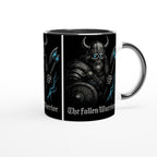 The Fallen Warrior Tasse – Dunkles Wikinger Motiv | Metal Art Geschenk | Nordische Mythologie Kaffeetasse | Schwarzer Premium Look