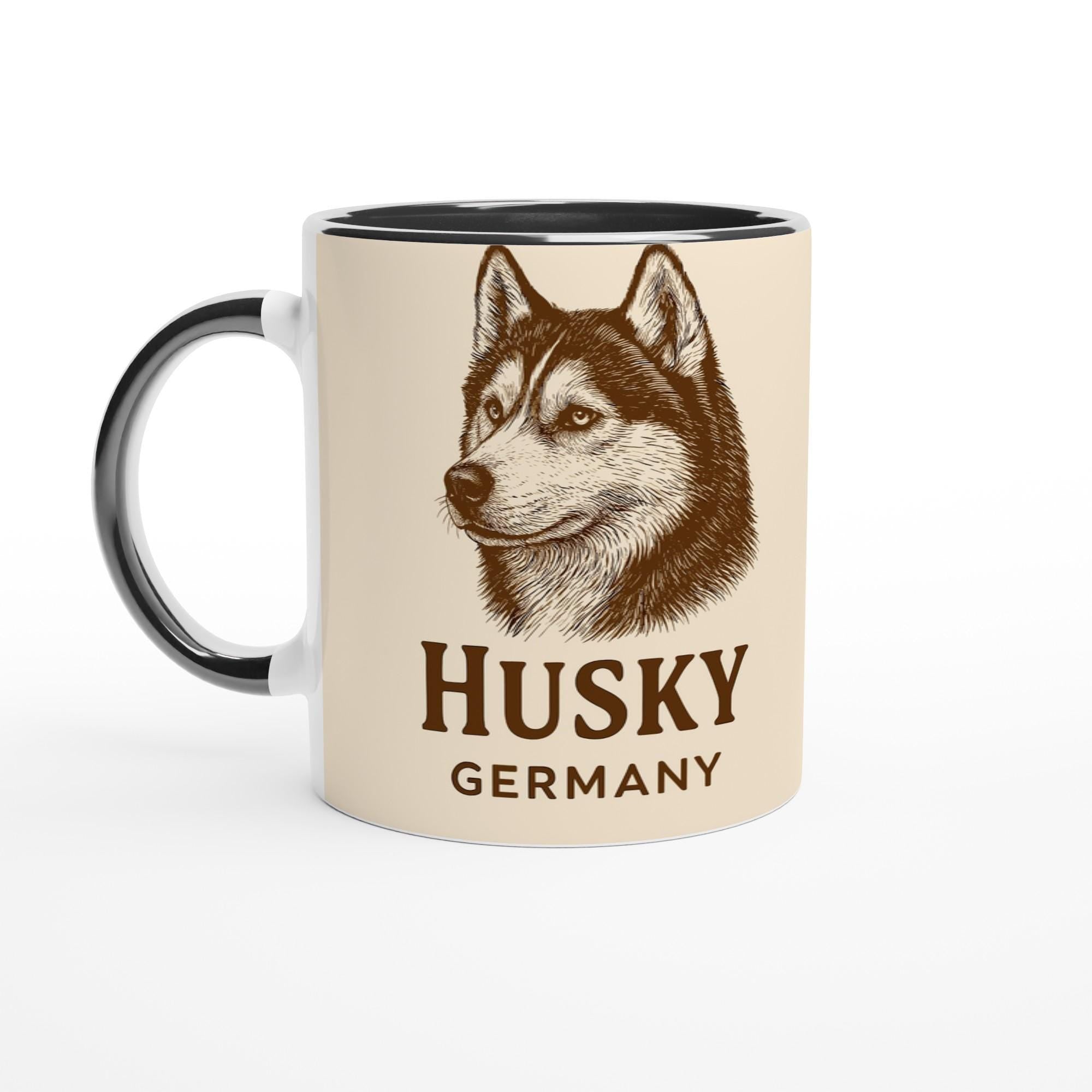 Husky Tasse – Sepia Vintage Dog Portrait – Siberian Husky Geschenk – Hunde Liebhaber Becher – Rasseportrait – Haustier Tasse