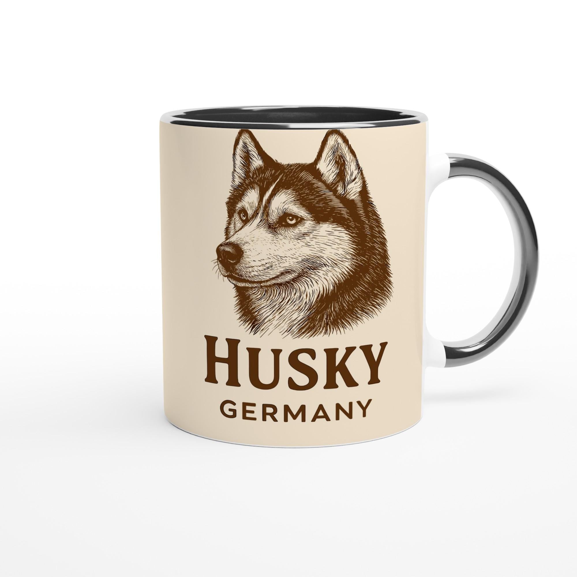 Husky Tasse – Sepia Vintage Dog Portrait – Siberian Husky Geschenk – Hunde Liebhaber Becher – Rasseportrait – Haustier Tasse
