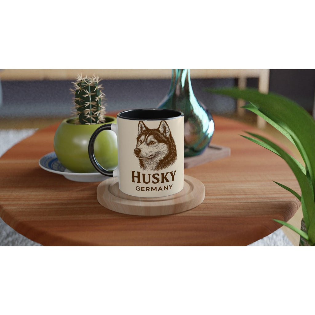 Husky Tasse – Sepia Vintage Dog Portrait – Siberian Husky Geschenk – Hunde Liebhaber Becher – Rasseportrait – Haustier Tasse