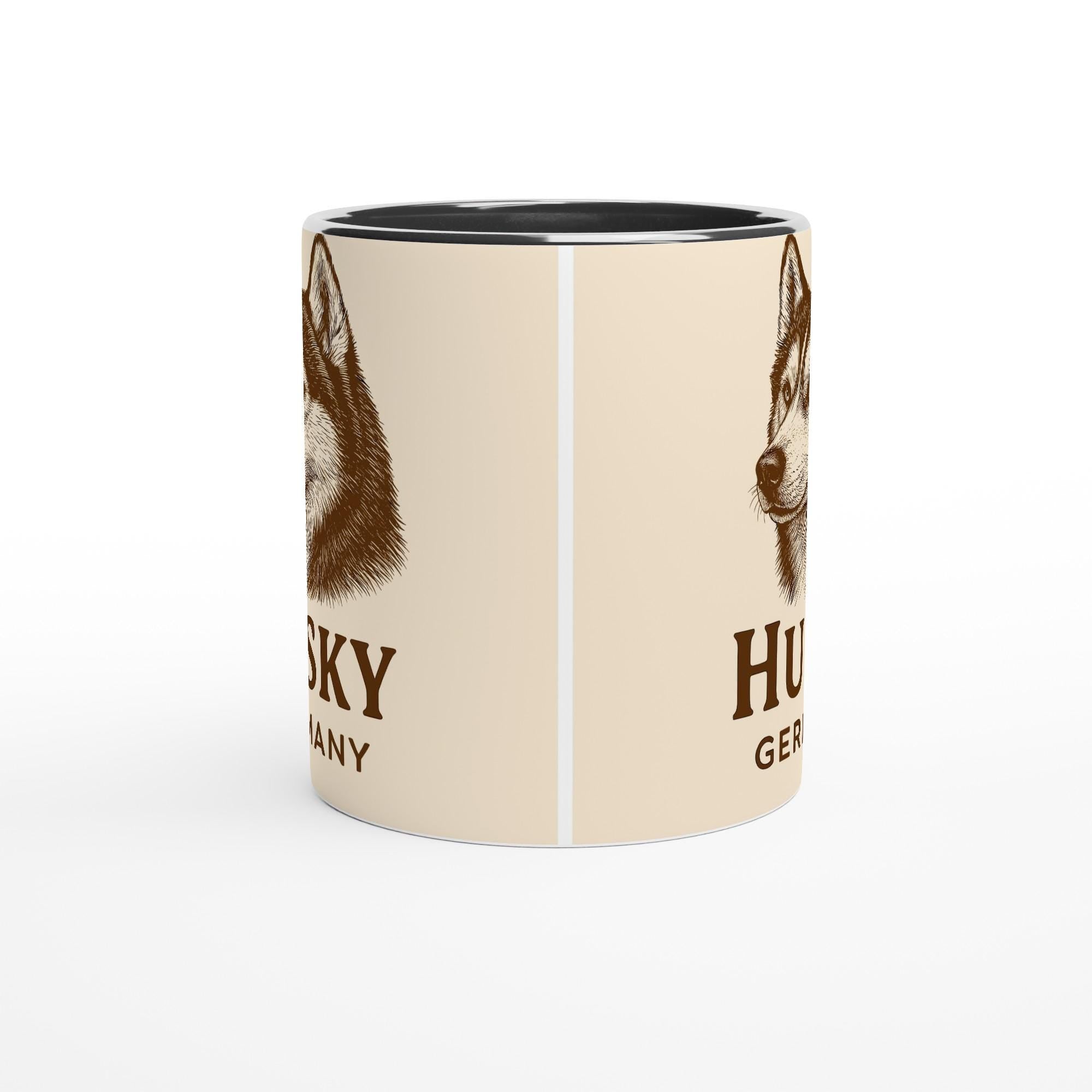 Husky Tasse – Sepia Vintage Dog Portrait – Siberian Husky Geschenk – Hunde Liebhaber Becher – Rasseportrait – Haustier Tasse