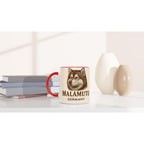 Alaskan Malamute Tasse – Sepia Vintage Hundeportrait – Malamute Geschenk – Schlittenhund Illustration – Hunde Liebhaber Becher – Nordic Dog