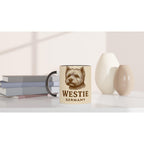 Westie Tasse – West Highland White Terrier – Sepia Vintage Hundeporträt – Terrier Geschenk – Dog Lover Mug – Hunderasse Deutschland