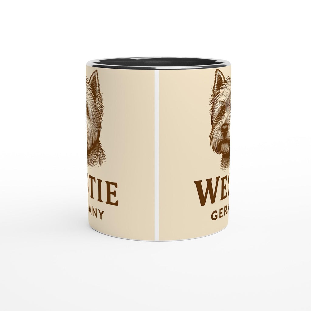 Westie Tasse – West Highland White Terrier – Sepia Vintage Hundeporträt – Terrier Geschenk – Dog Lover Mug – Hunderasse Deutschland
