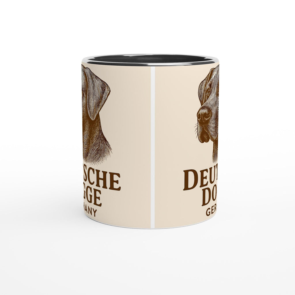 Deutsche Dogge Tasse – Vintage Sepia Portrait – Great Dane Germany – Edles Hunde Geschenk – Haustier Tasse – Hunderasse Illustration