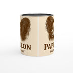 Papillon Tasse – Vintage Sepia Hundeportrait – Papillon Geschenk – Hundeliebhaber Becher – Rassehund Illustration – Premium Haustier Tasse