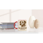 Dalmatiner Tasse – Sepia Vintage Hundeportrait – Dalmatiner Geschenk – Hundeliebhaber Becher – Rasseportrait Germany – Dog Mug