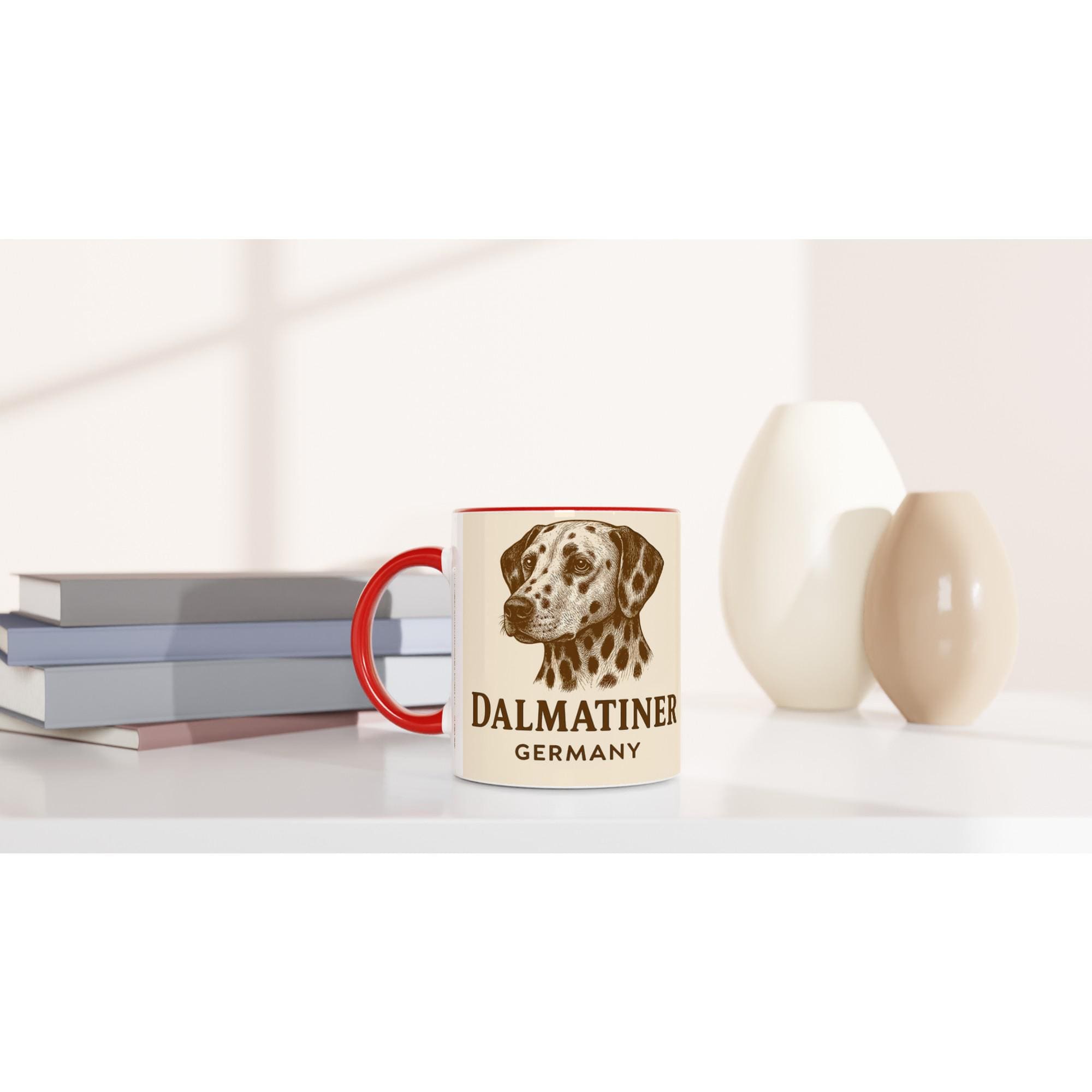 Dalmatiner Tasse – Sepia Vintage Hundeportrait – Dalmatiner Geschenk – Hundeliebhaber Becher – Rasseportrait Germany – Dog Mug