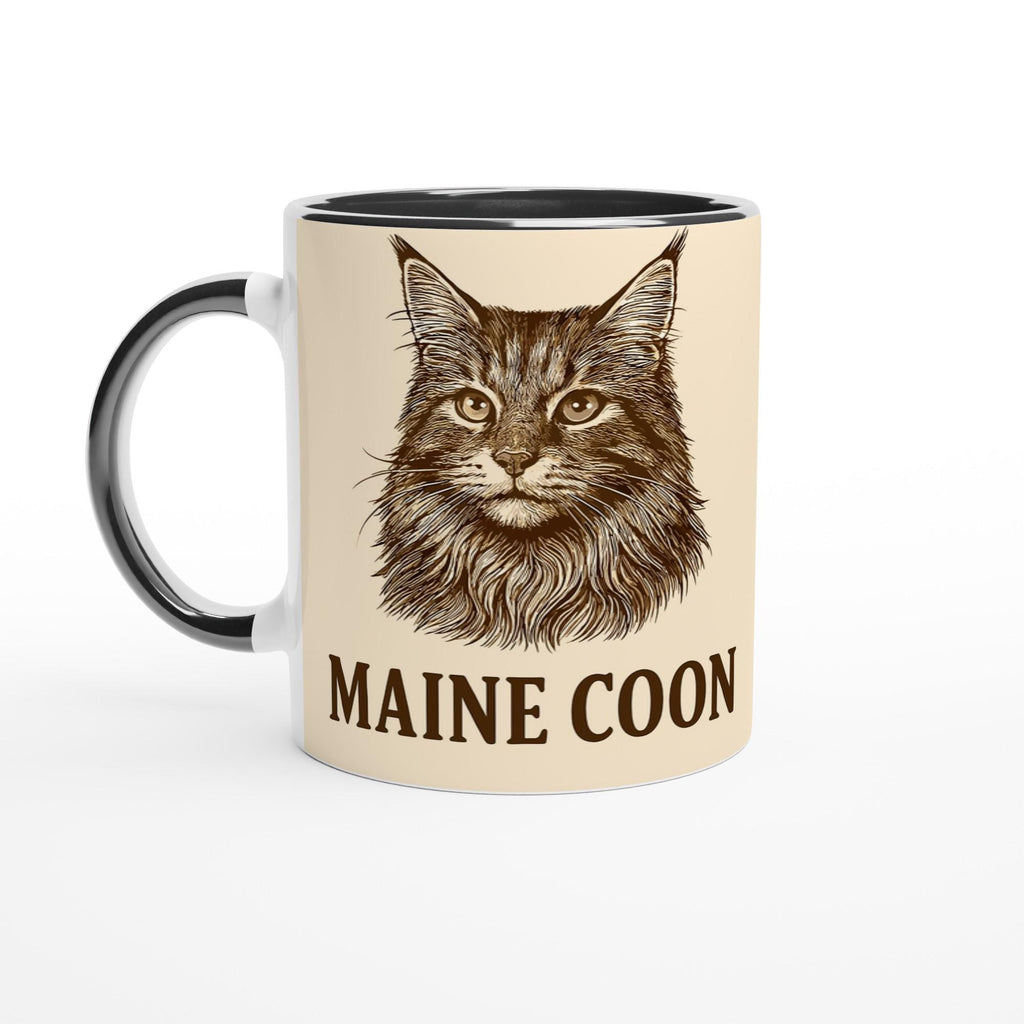Maine Coon Tasse für Katzenliebhaber – Vintage Line Art Cat Mug für echte Coon-Fans & Tierfreunde