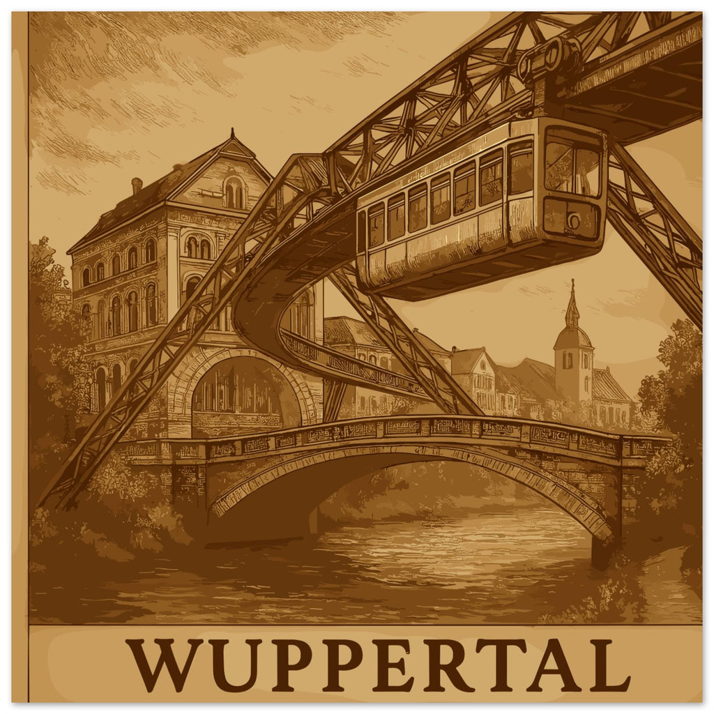DIE WUPPERTALER SCHWEBEBAHN - Fine Art Poster