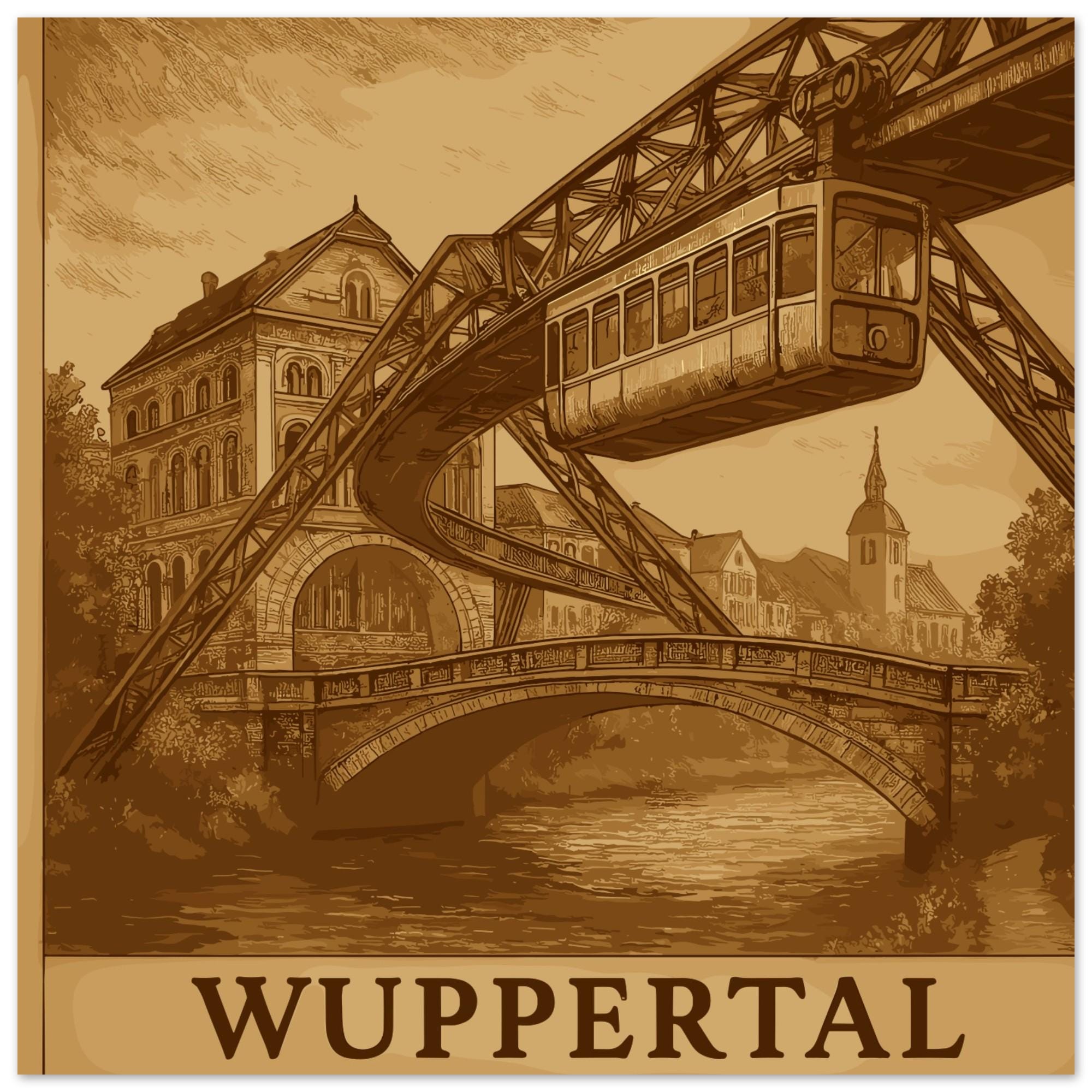 DIE WUPPERTALER SCHWEBEBAHN - Fine Art Poster