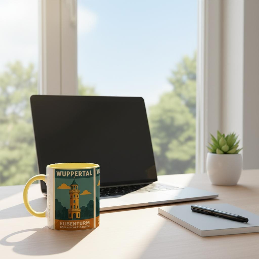 Wuppertal Botanischer Garten Retro Tasse | Vintage Reiseplakat Design | Wuppertal Geschenk | Stadtmotiv Kaffeetasse