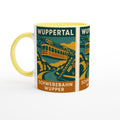 Wuppertal Schwebebahn Tasse – Retro Stadtmotiv an der Wupper | Vintage Travel Poster Mug | Geschenk für Wuppertal-Fans