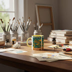 Wuppertal Schwebebahn Tasse – Retro Stadtmotiv an der Wupper | Vintage Travel Poster Mug | Geschenk für Wuppertal-Fans