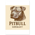 Stunning Portrait of Pitbull - Premium Matte Art Poster - Dog Lover Gift