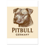 Stunning Portrait of Pitbull - Premium Matte Art Poster - Dog Lover Gift
