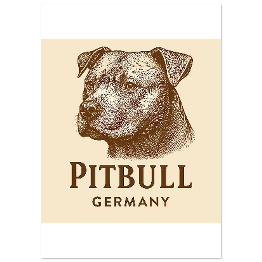 Stunning Portrait of Pitbull - Premium Matte Art Poster - Dog Lover Gift
