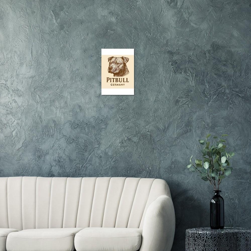 Stunning Portrait of Pitbull - Premium Matte Art Poster - Dog Lover Gift