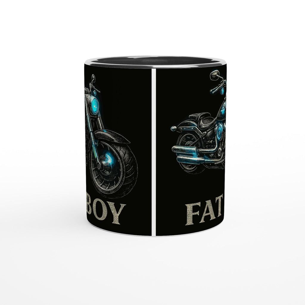 Harley Fat Boy Motorrad Tasse – Classic Cruiser Bike Design | Biker Mug | Motorcycle Art | Geschenk für Harley-Fans