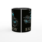 Harley Fat Boy Motorrad Tasse – Classic Cruiser Bike Design | Biker Mug | Motorcycle Art | Geschenk für Harley-Fans
